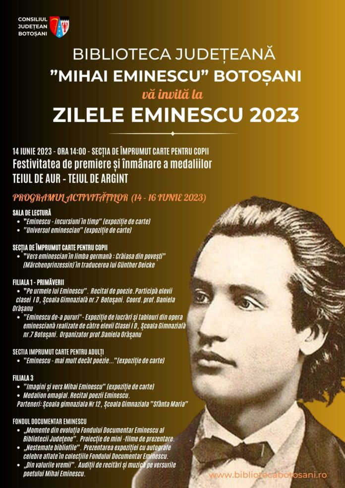 Zilele Eminescu 2023 Zilele Eminescu 2023
