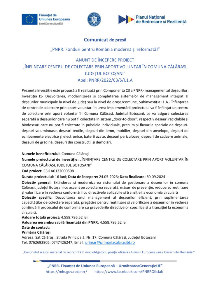 PNRR: Fonduri pentru România modernă și reformată!