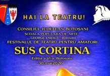 În acest weekend are loc cea de-a VI-a ediție a Festivalului de Teatru pentru amatori „Sus cortina”, organizat de Școala Populară de Arte „George Enescu” din Botoșani