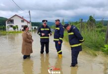 Prefecta Raluca Curelariu nu putea rata ocazia să facă o poză cu inundația