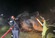 VIDEO| Depozit de furaje lovit de trÄsnet asearÄ Ć®n satul SĆ¢rbi din VlÄsineČti š
