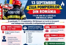 Pompierii își serbează ziua alături de comunitate – Pe 13 septembrie, porțile sunt deschise pentru botoșănenii care vor să trăiască experiența de salvator